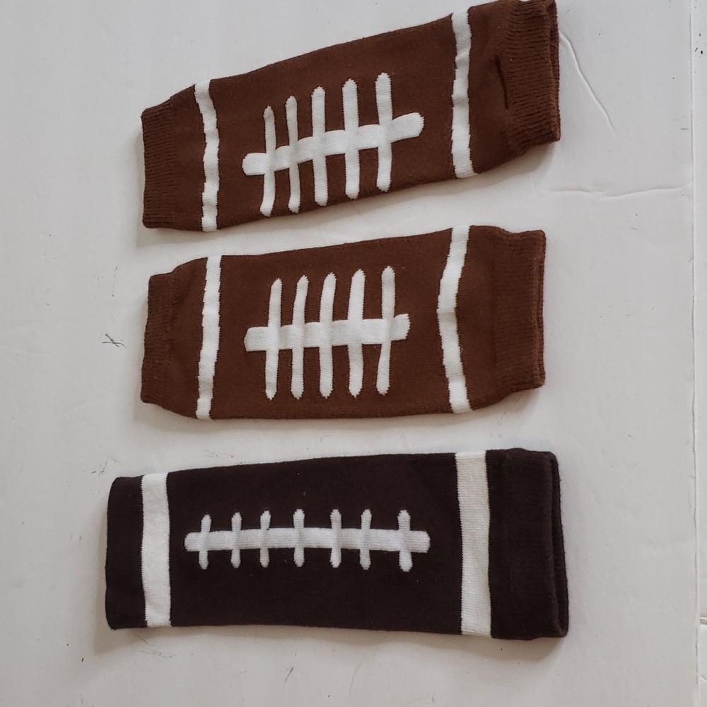 🖤5/$12 Football Brown Leg Warmer Socks x3